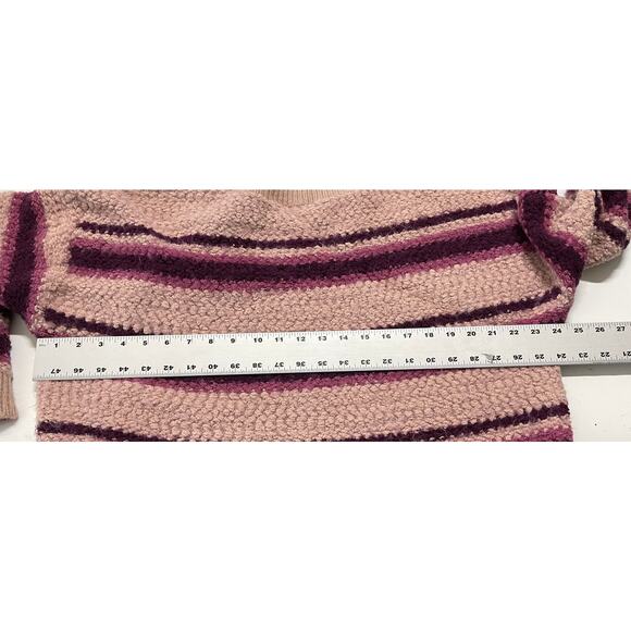 Torrid Sweater Womens Plus 2X Pink Striped Fuzzy Long Sleeve Y2K Preppy Casual - Picture 5 of 7